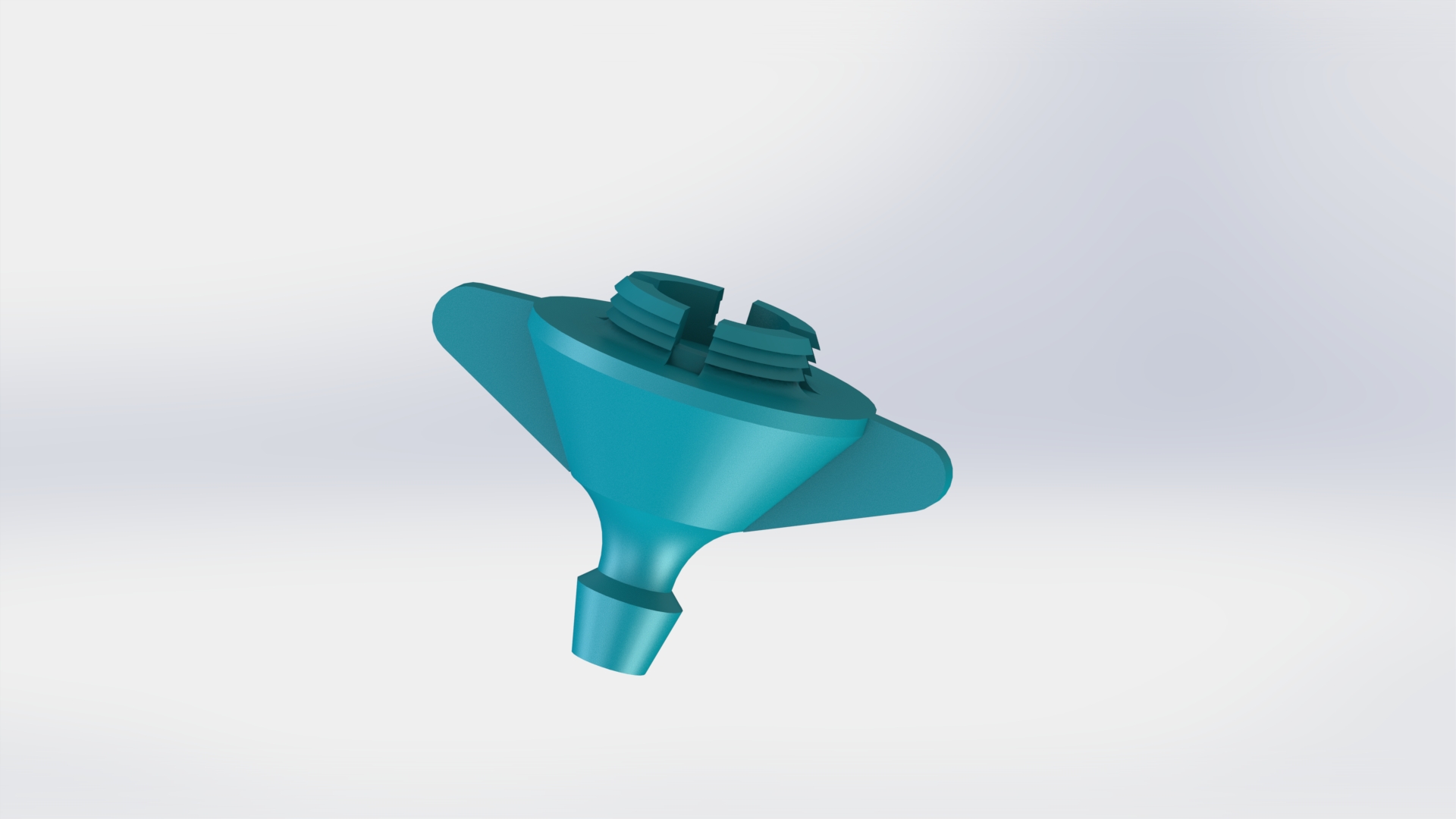 3Dponics Pot Plug with Nozzle and Wings