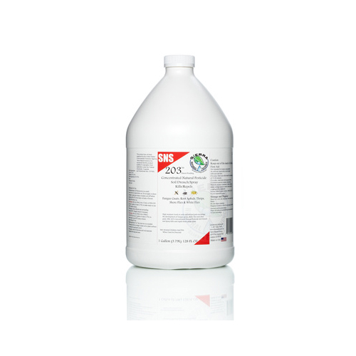 SNS 203 CONCENTRATED NATURAL PESTICIDE SOIL DRENCH AND FOLIAGE